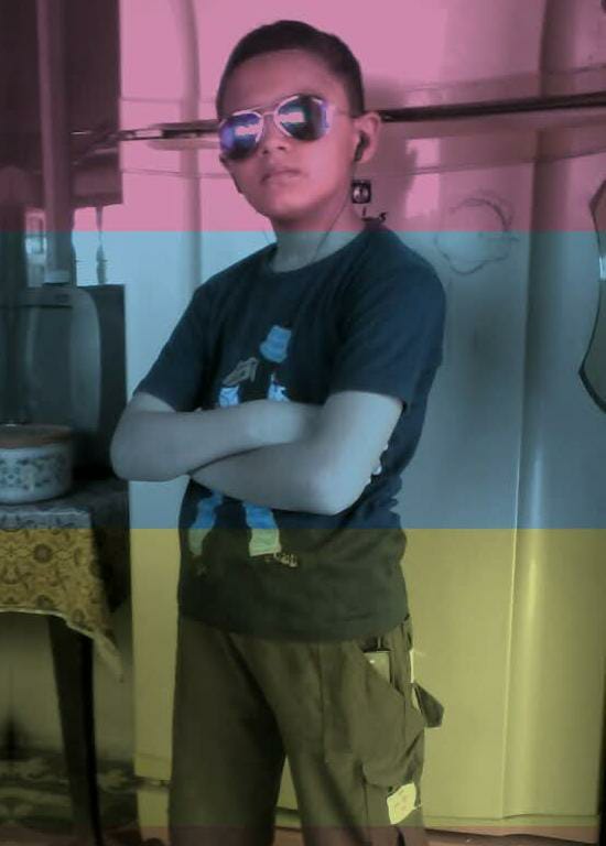 Funny dog in blanket